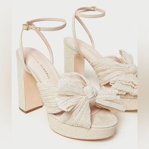 NEW Loeffler Randall Natalia Pleated Platform Sandals